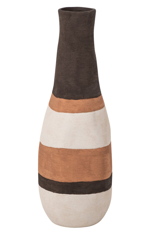 Vase Tierra Striped Stoneware Multi Large