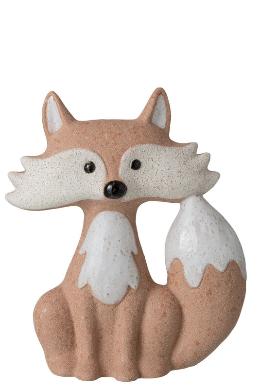 Fox Stoneware Apricot/White Large