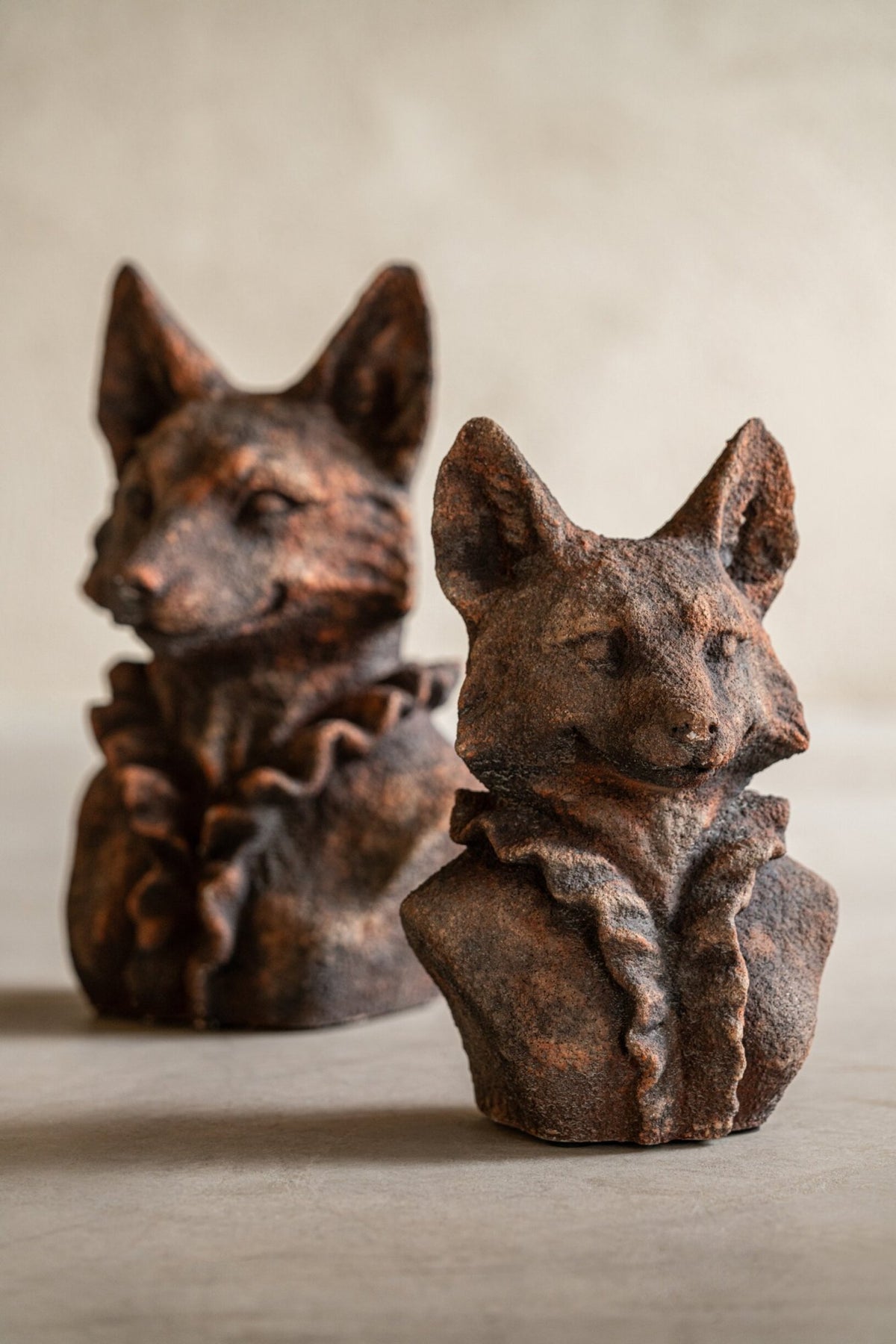 Fox Polyresin Brown Small