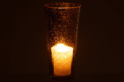 Kaarshouder Glas Zilver/Goud Large