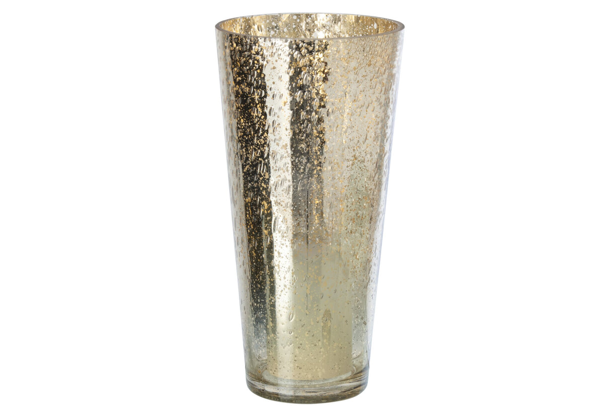 Kaarshouder Glas Zilver/Goud Large