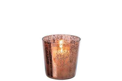 Kaarshouder Glas Bruin Small
