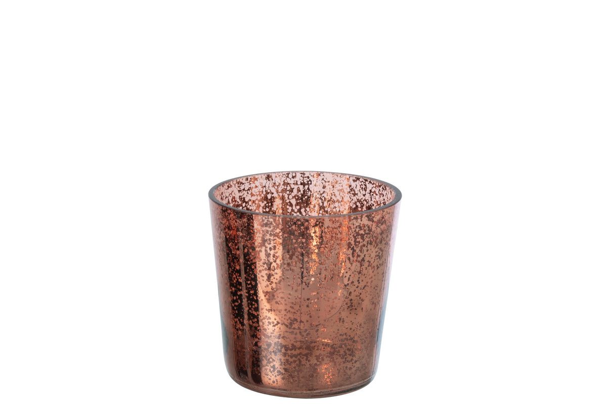 Kaarshouder Glas Bruin Small