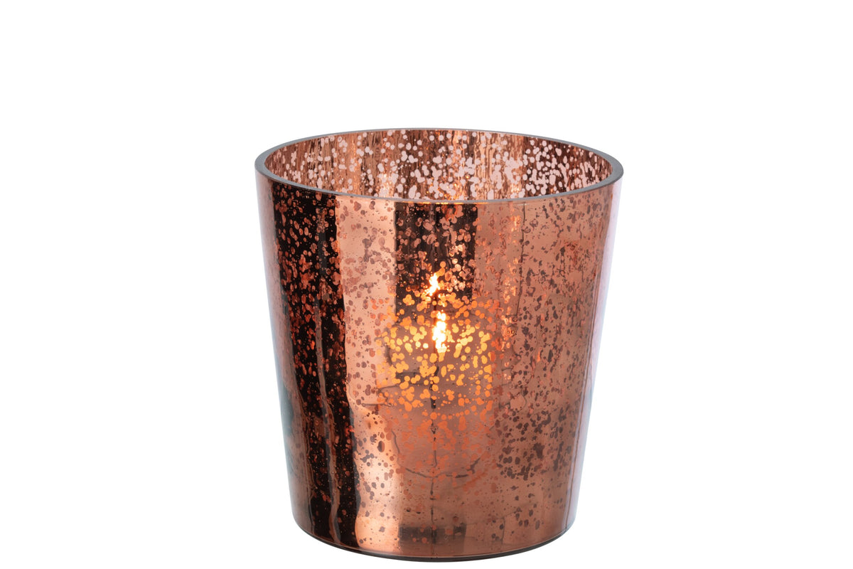 Kaarshouder Glas Bruin Medium