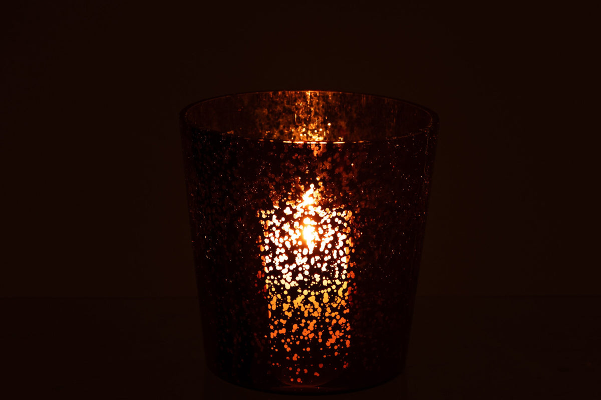 Kaarshouder Glas Bruin Medium