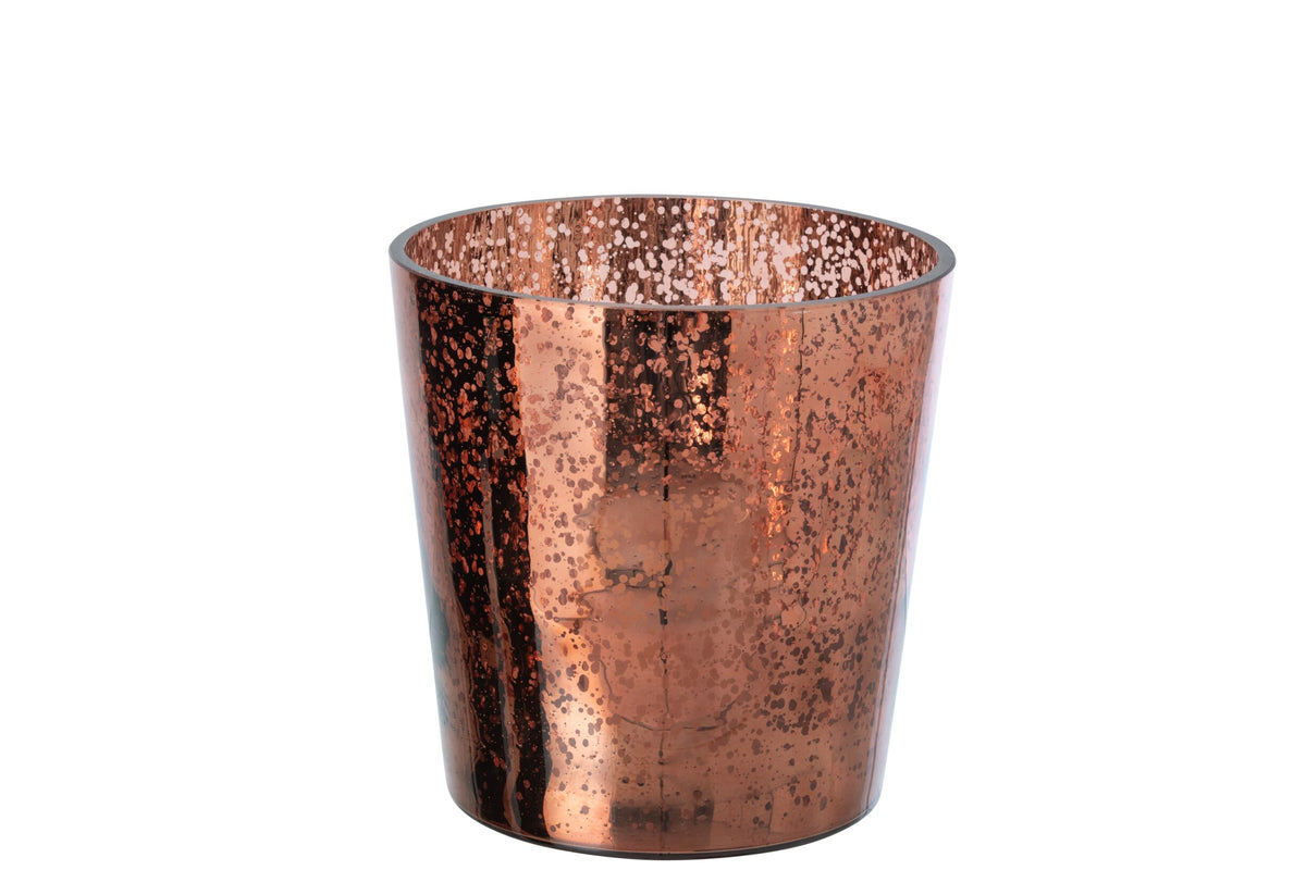 Kaarshouder Glas Bruin Medium