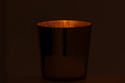 Kaarshouder Glas Goud Medium