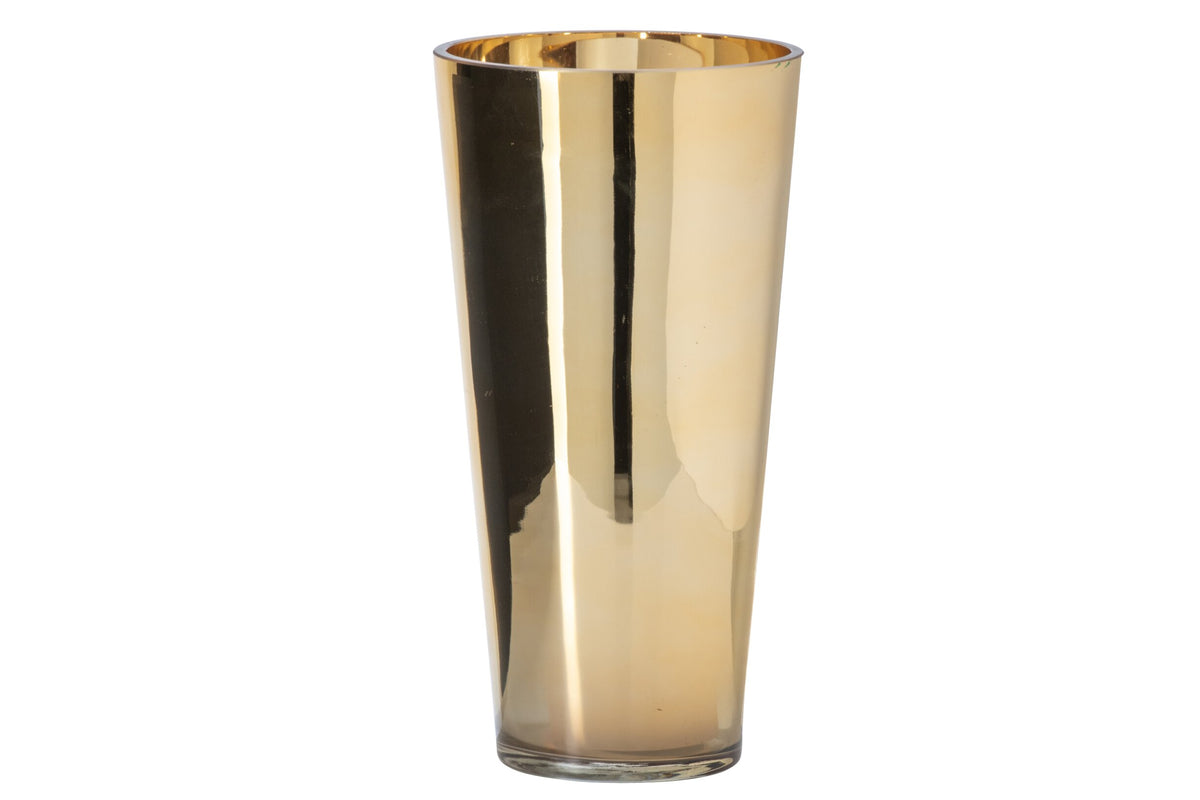 Kaarshouder Glas Goud Large