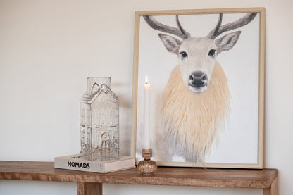 Doos Van 3 Kaarshouder Glas Beige