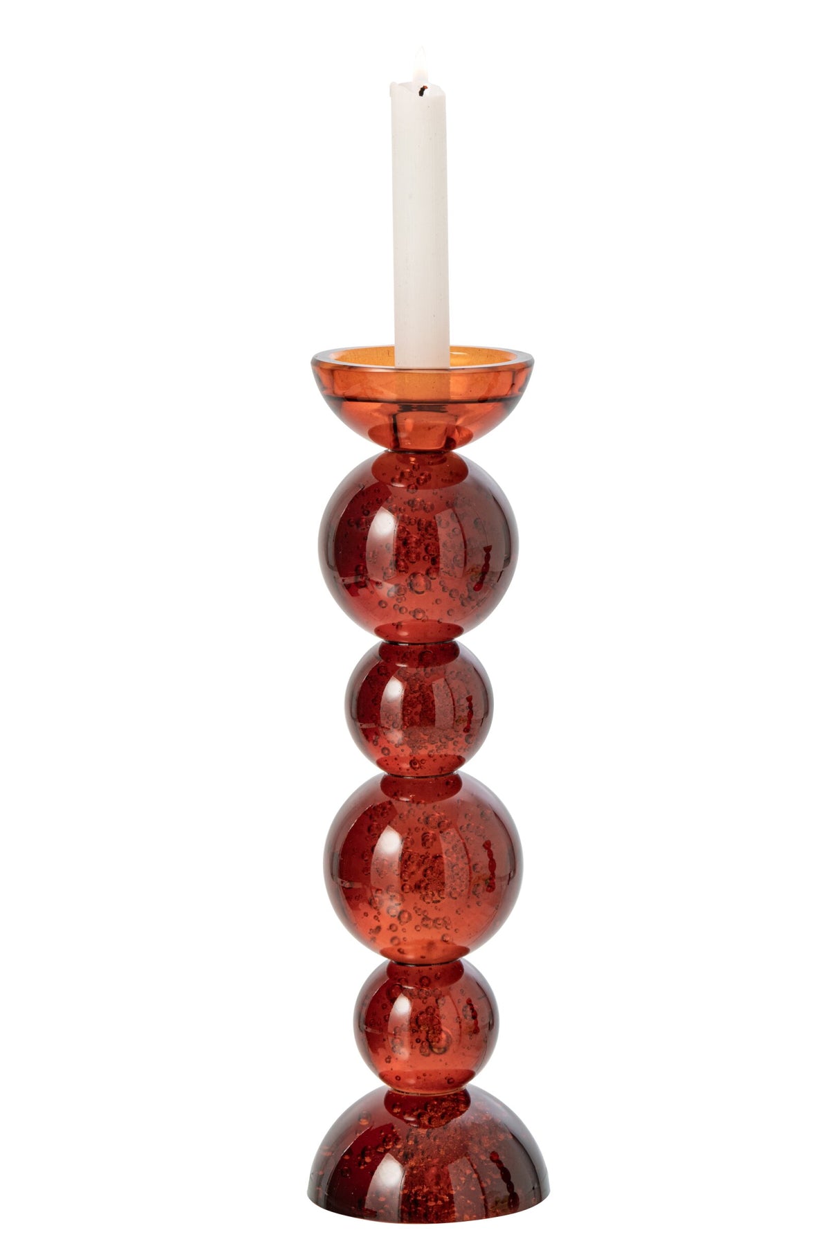 Kaarshouder Glas Brons Large