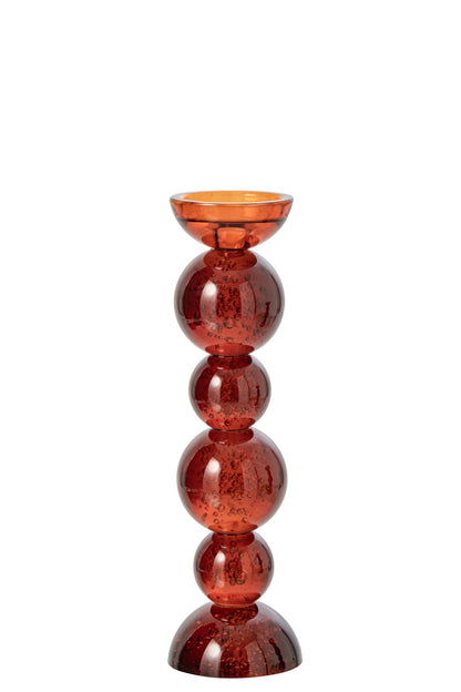 Kaarshouder Glas Brons Large