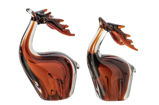 Deer Glass Bronze Large