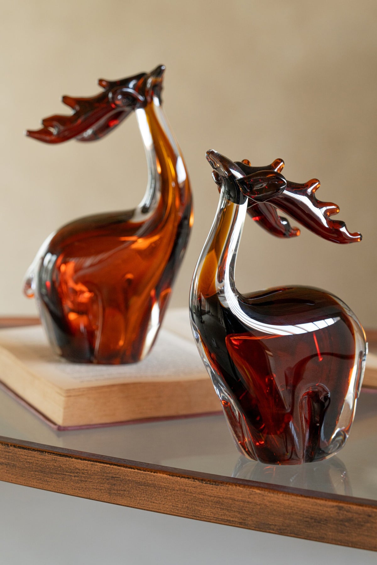 Deer Glass Bronze Large