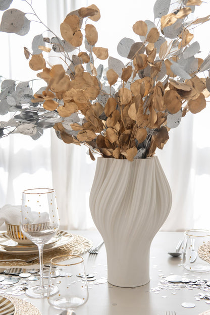 Vase 3d Printing Stoneware White Small