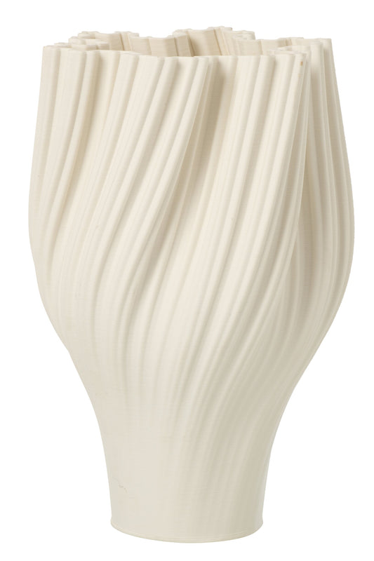 Vase 3d Printing Stoneware White Large