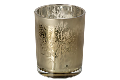 Kaarshouder Bos Glas Taupe Large