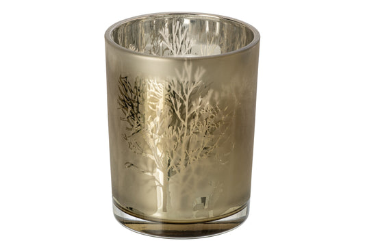 Kaarshouder Bos Glas Taupe Large