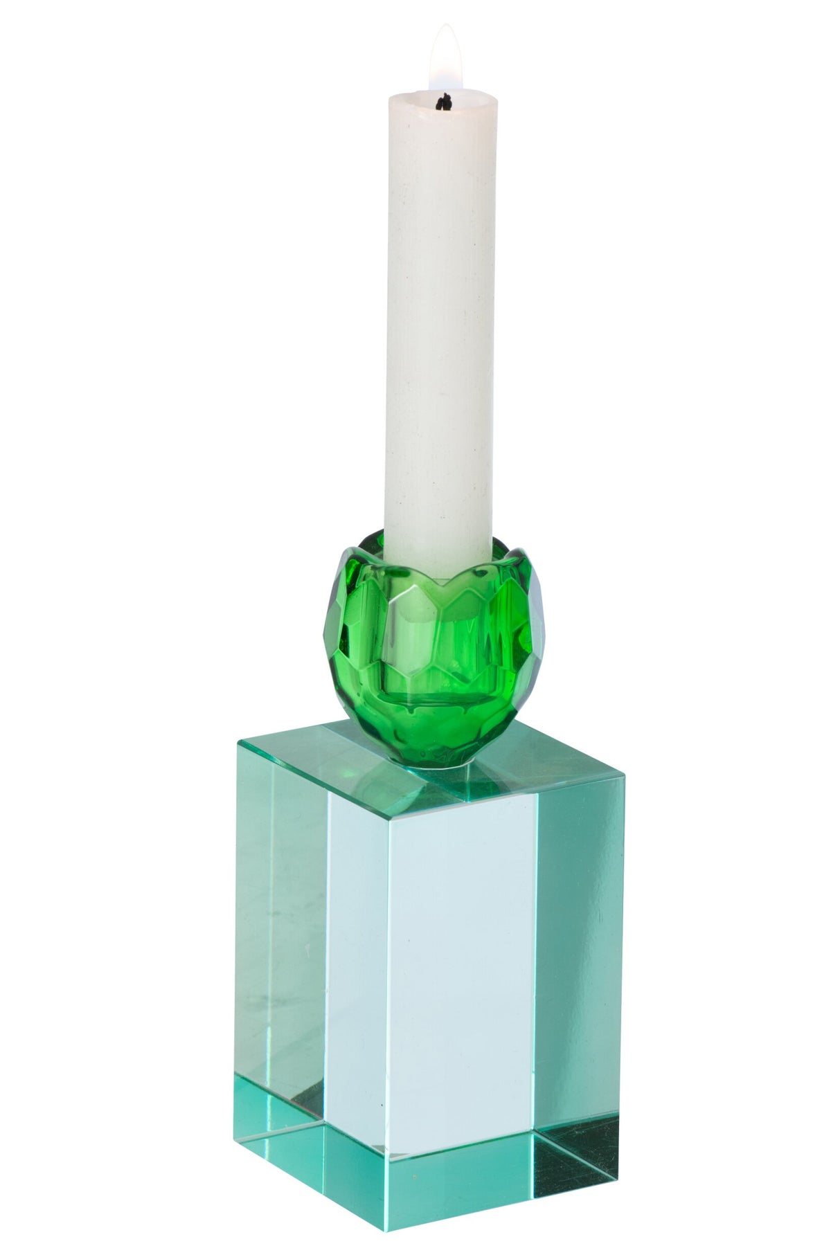 Kaarshouder Rechthoek Glas Groen