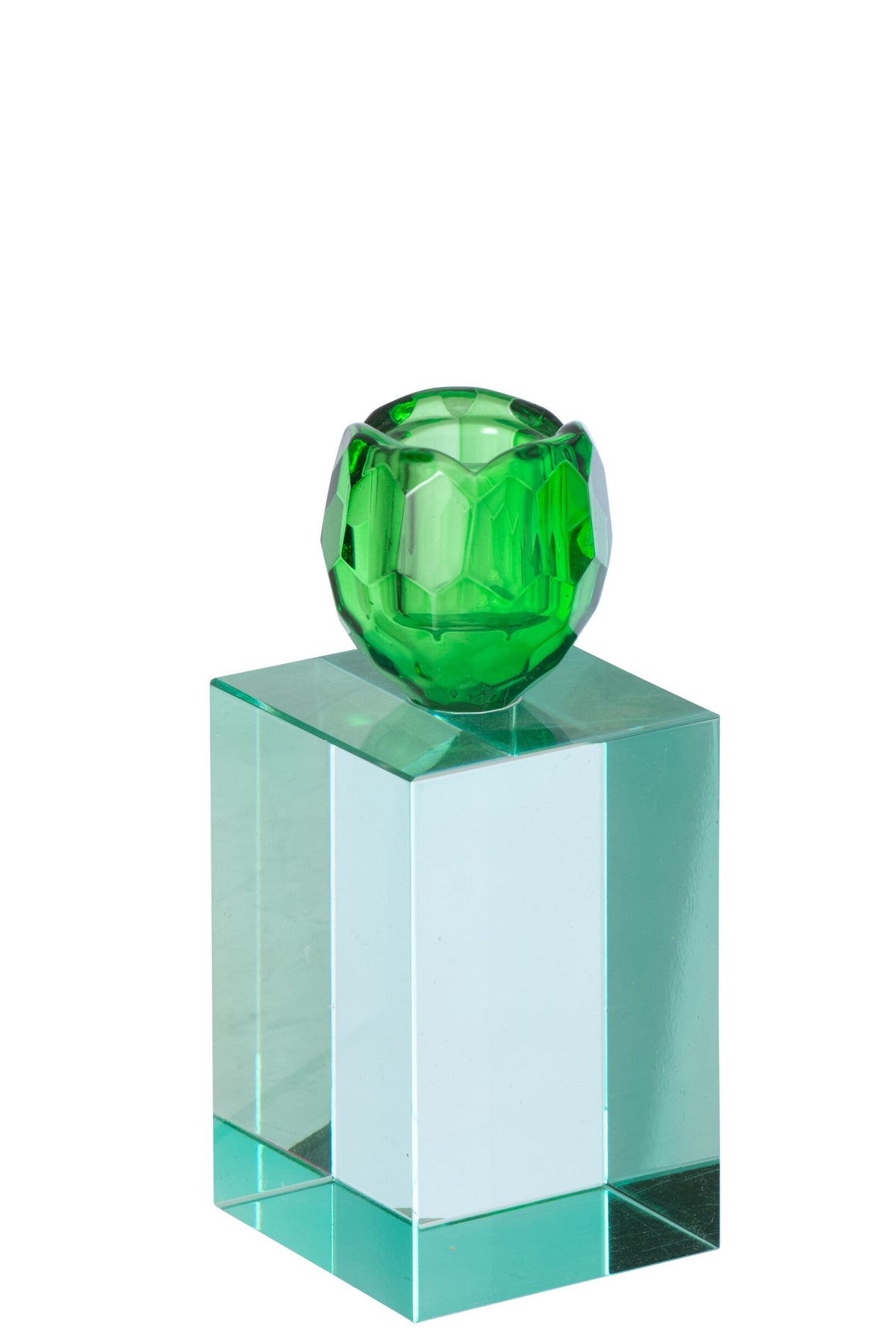Kaarshouder Rechthoek Glas Groen
