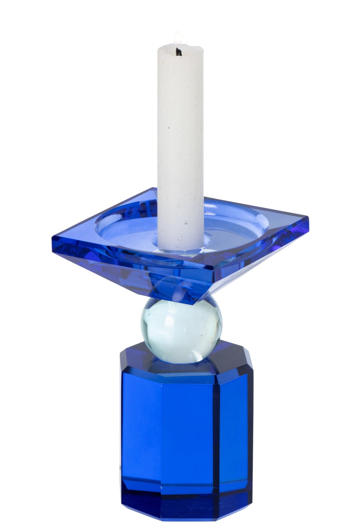 Kaarshouder Glas Blauw
