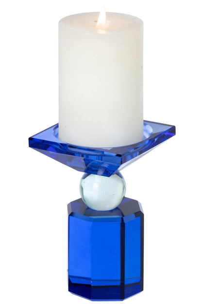Kaarshouder Glas Blauw