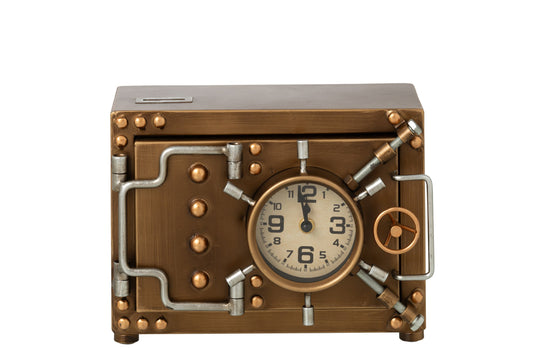 Table Clock Metal Gold