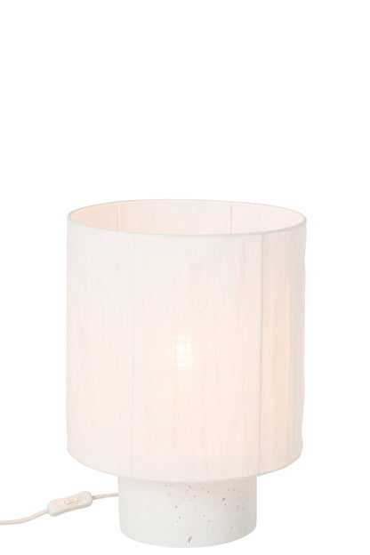 Table lamp white cement medium