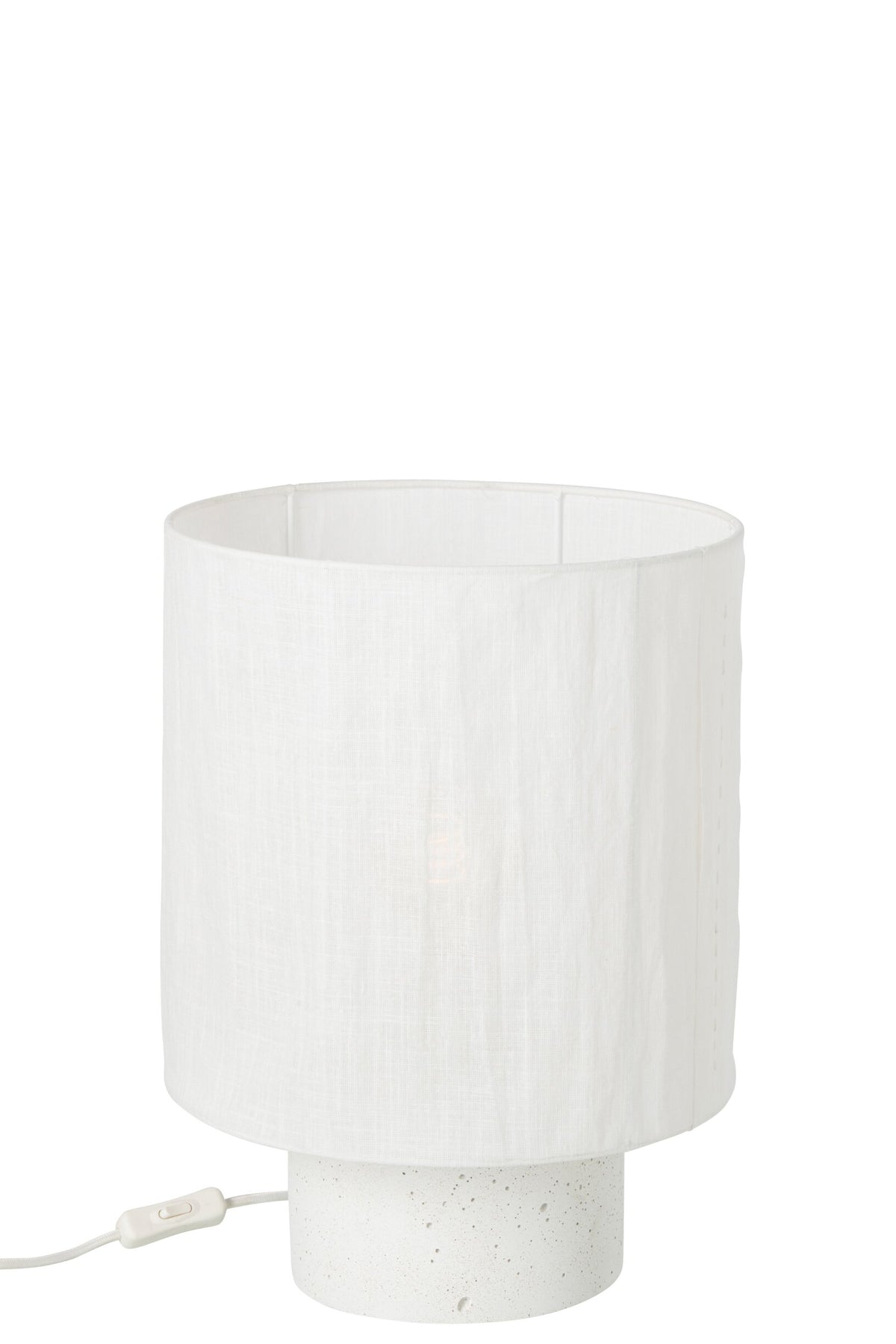 Table lamp white cement medium
