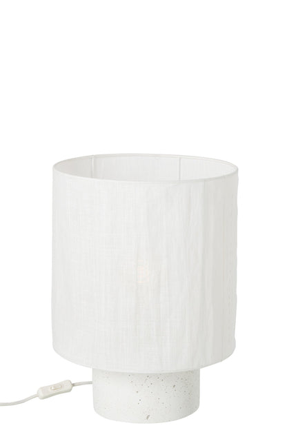Table lamp white cement medium