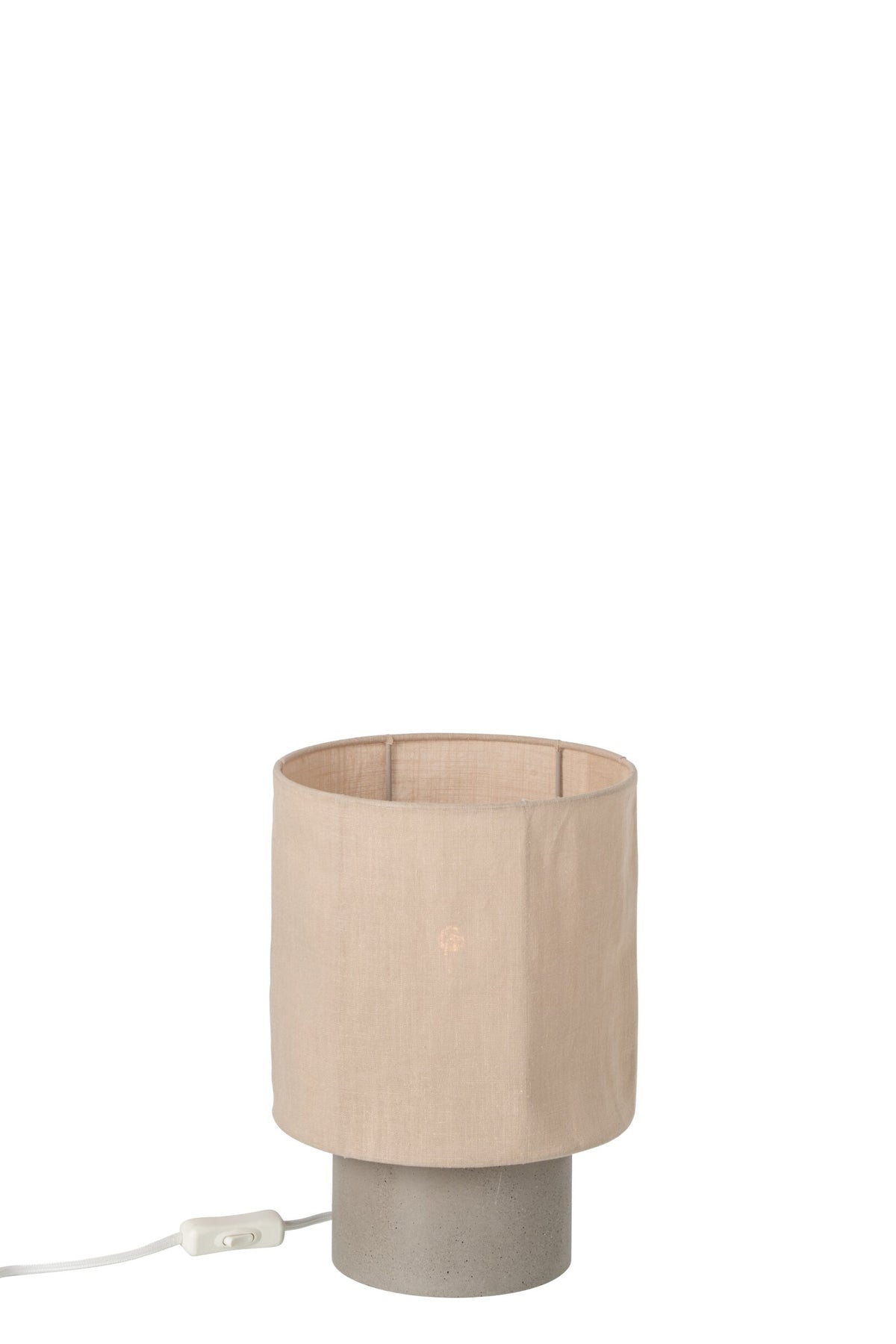 Small beige cement table lamp