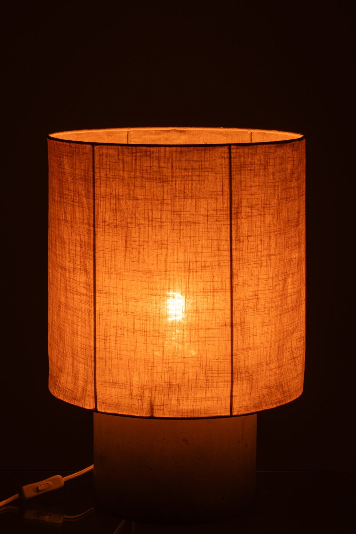 Large beige cement table lamp
