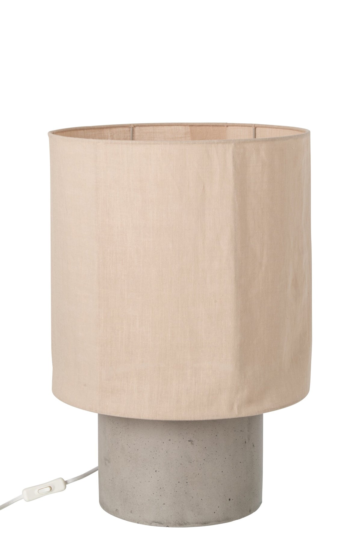 Large beige cement table lamp