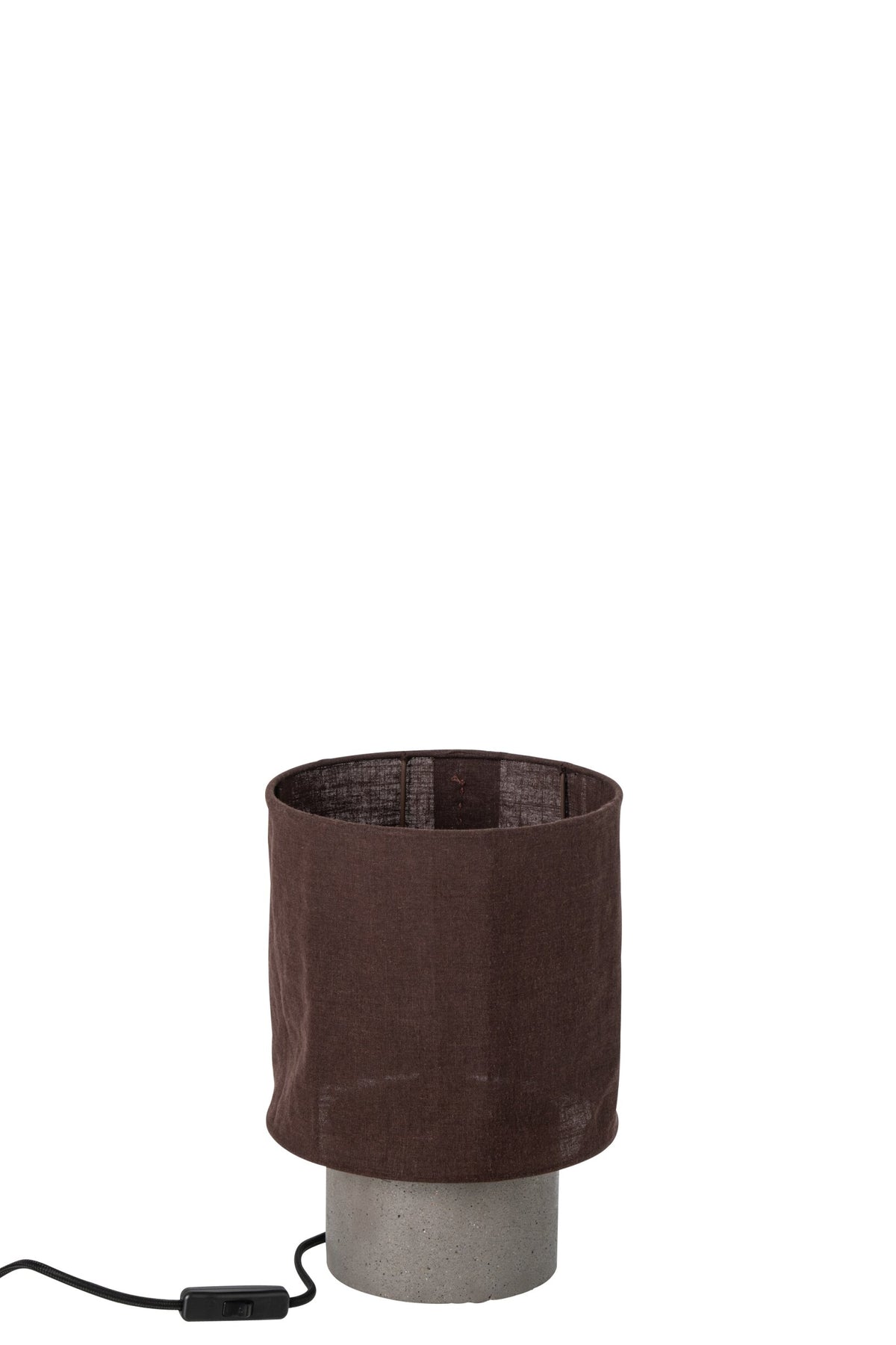 Small brown cement table lamp