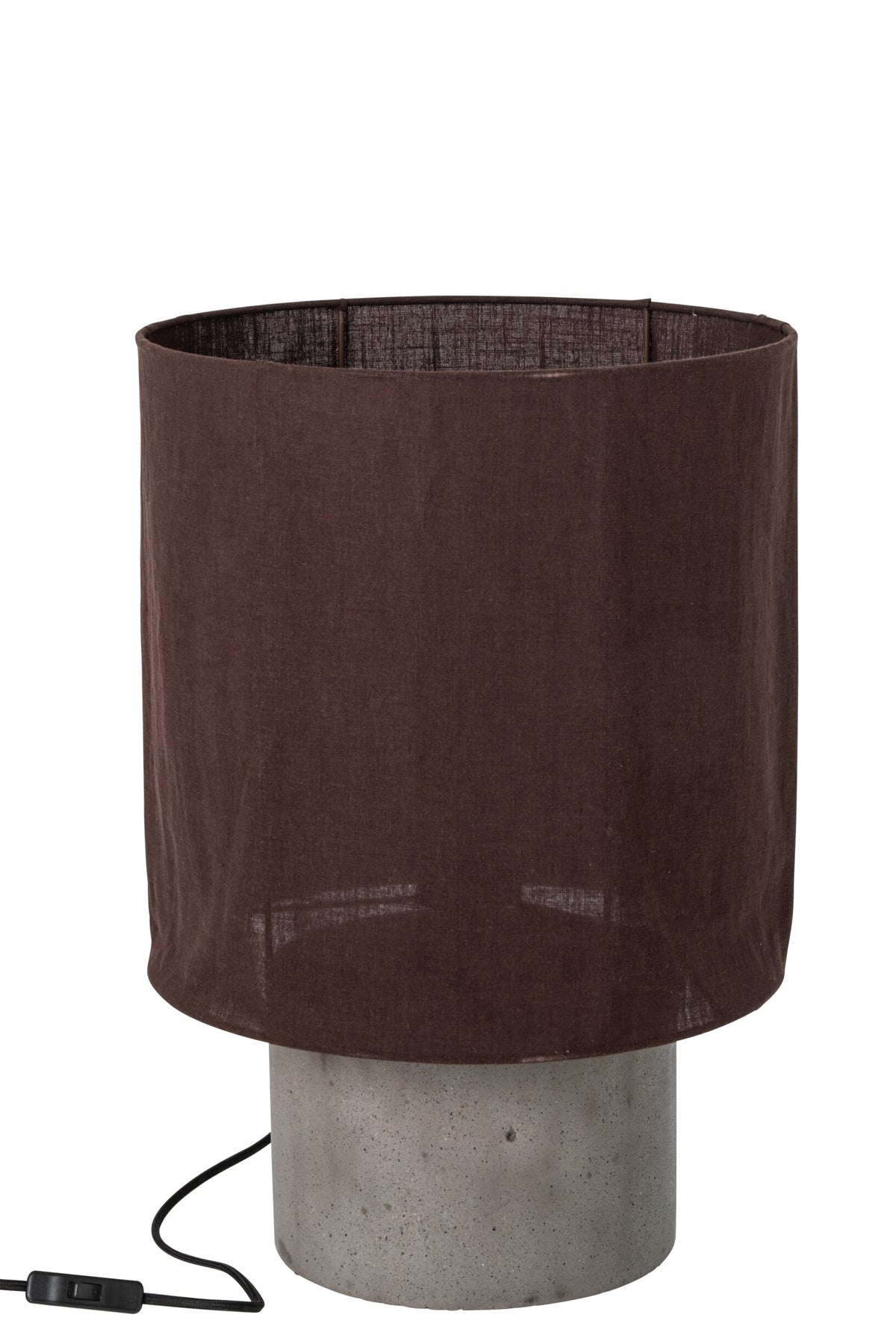 Large brown cement table lamp