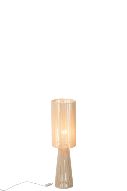Table lamp rope fabric greige small