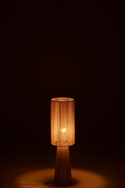 Table lamp rope fabric greige small