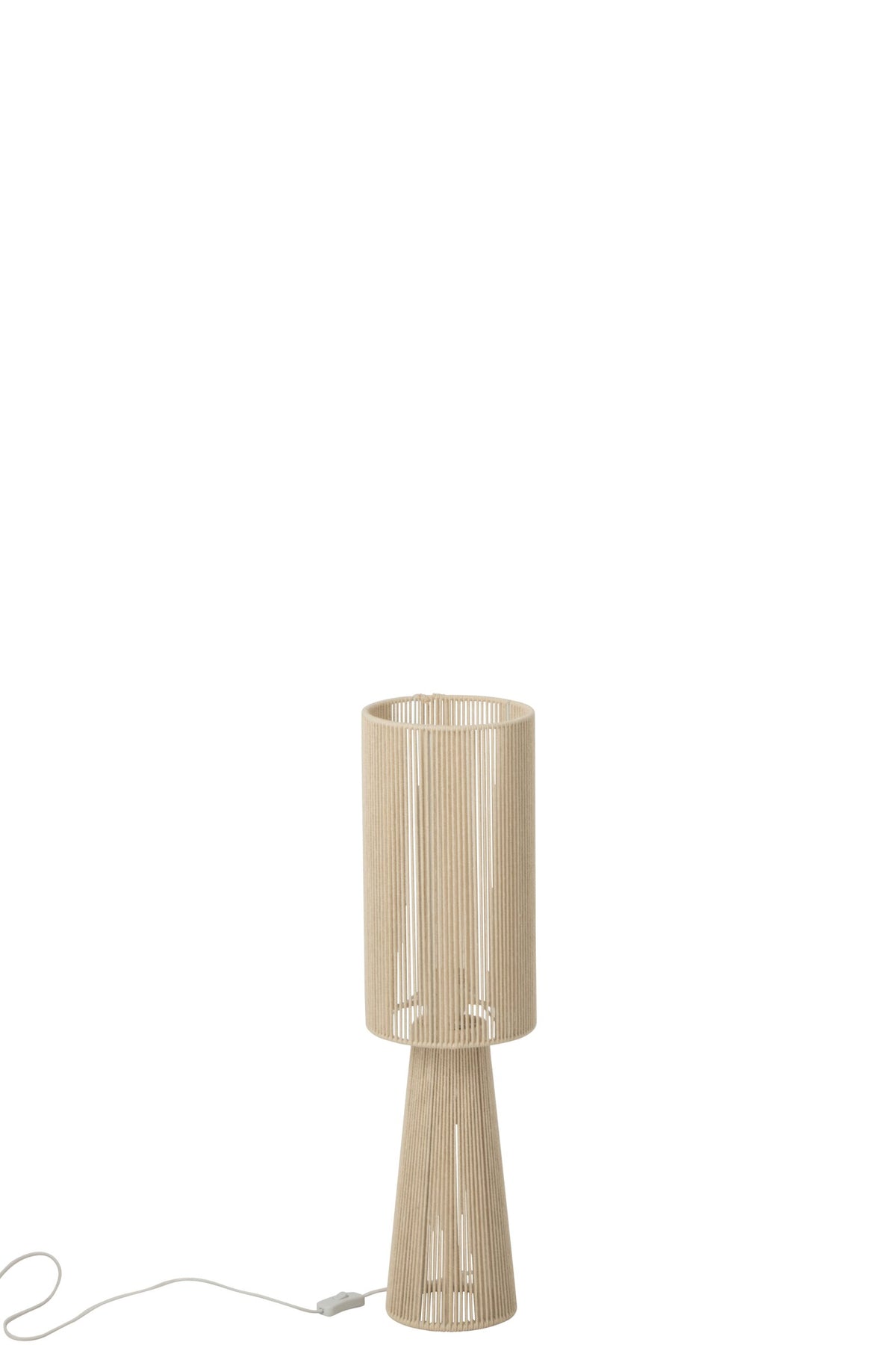 Table lamp rope fabric greige small