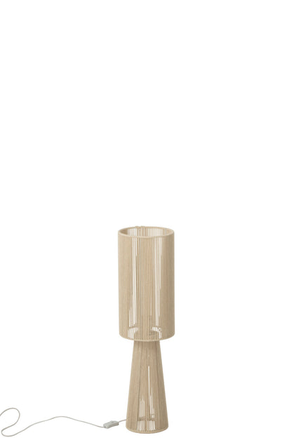 Table lamp rope fabric greige small