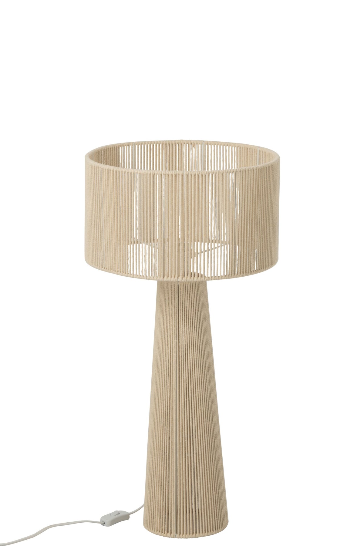Table lamp rope paper greige medium
