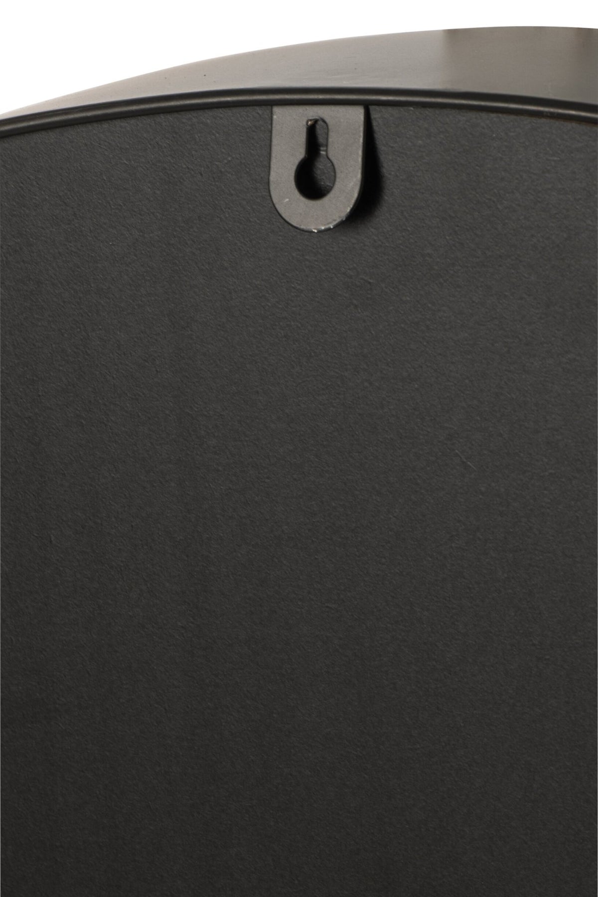 Wall Clock Oval Metal Black/Beige