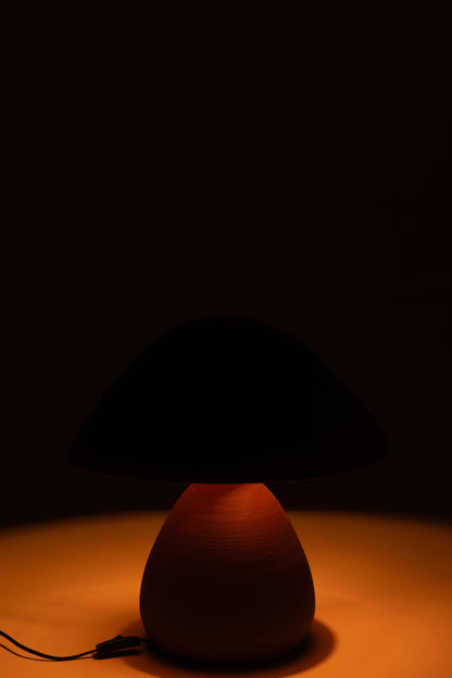 Table lamp earthenware brown
