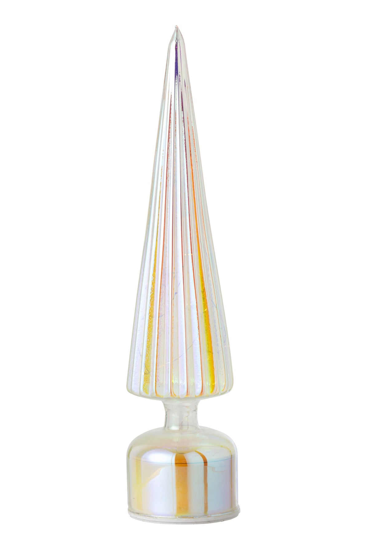 Tree LED Turning Crackled Glass Multi Large