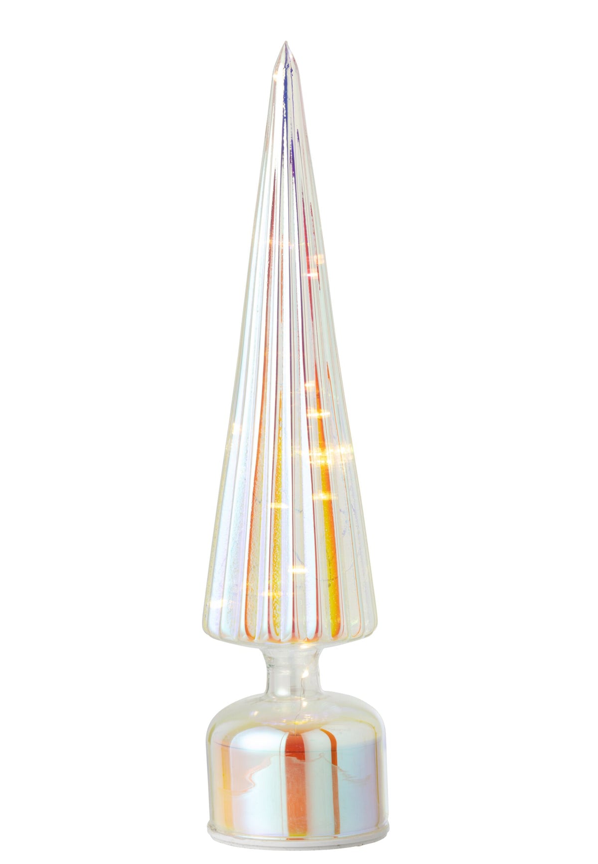 Tree LED Turning Crackled Glass Multi Large