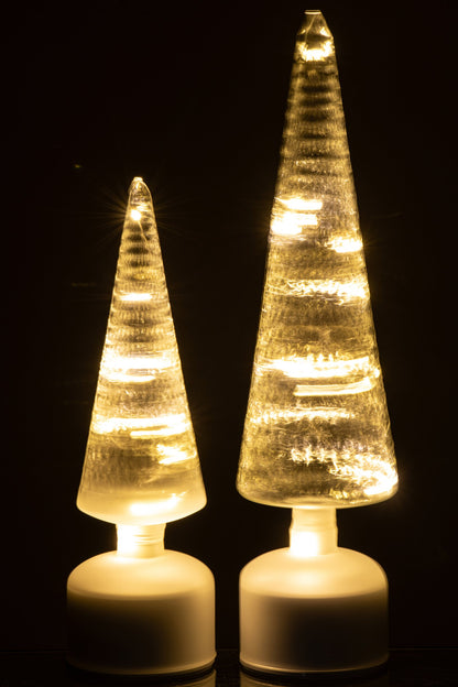 Tree LED Turning Glass Transparent Large