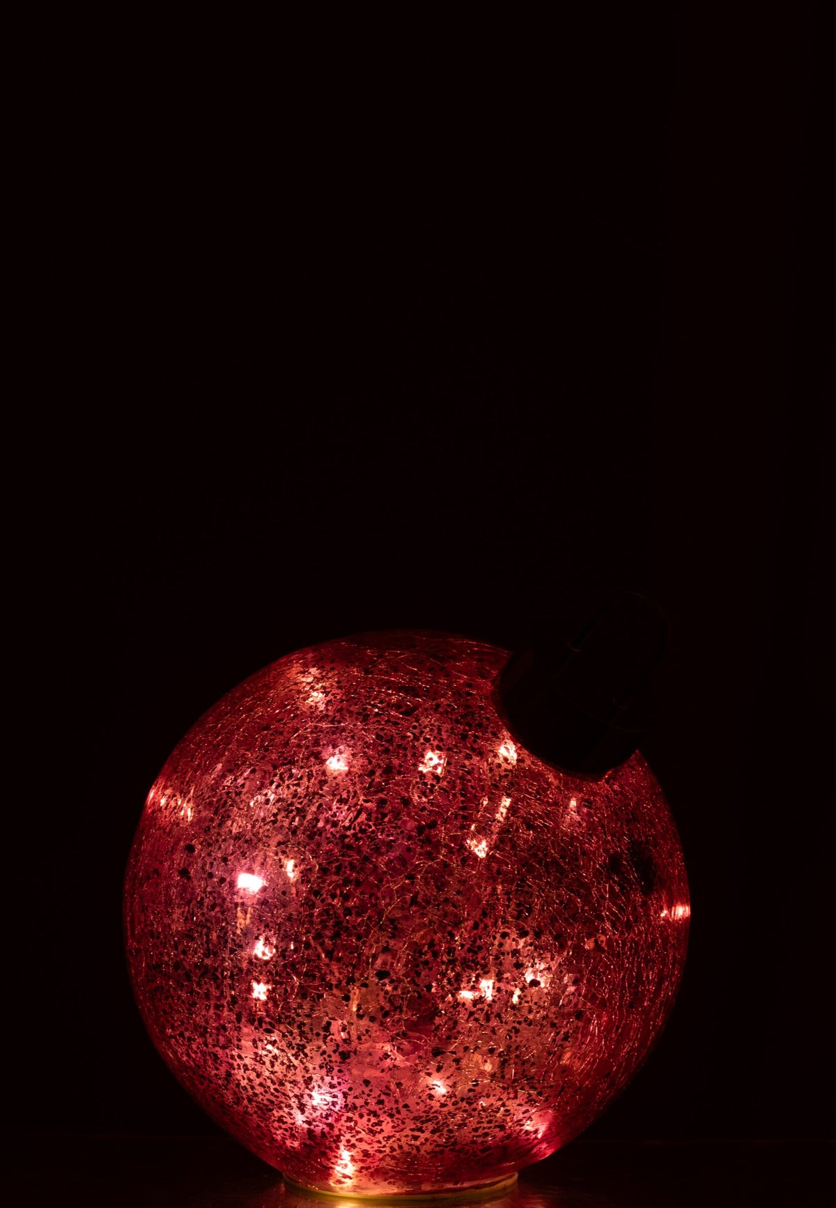Ball LED Glass Dark Pink Medium