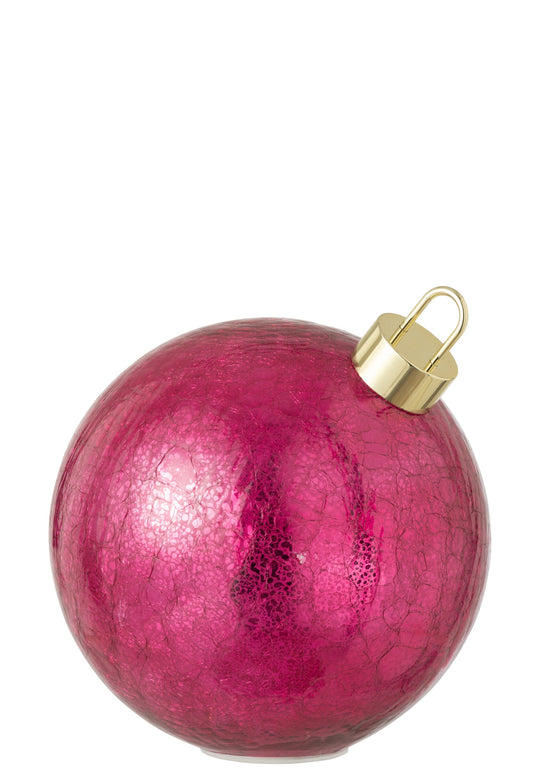 Ball LED Glass Dark Pink Large
