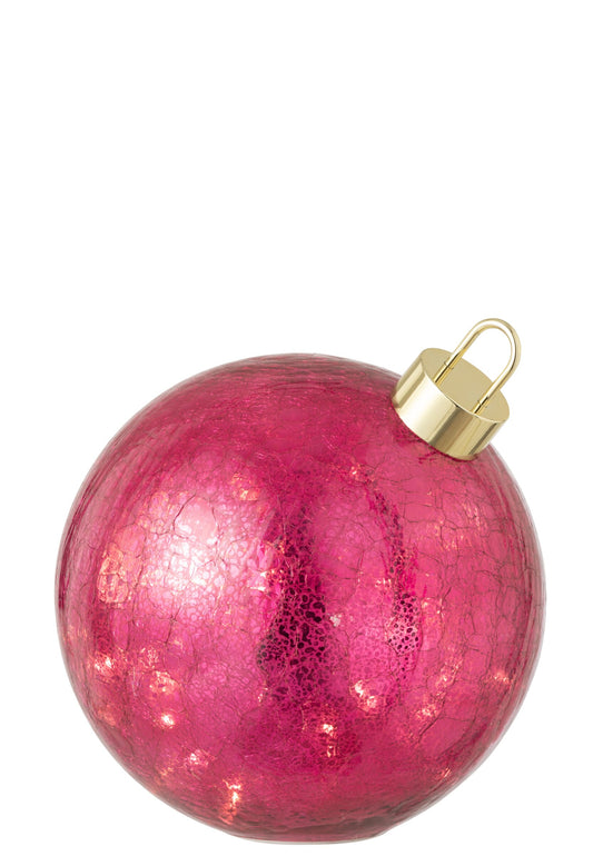 Ball LED Glass Dark Pink Large