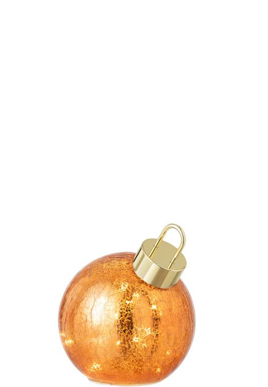 Ball LED Glass Orange Small