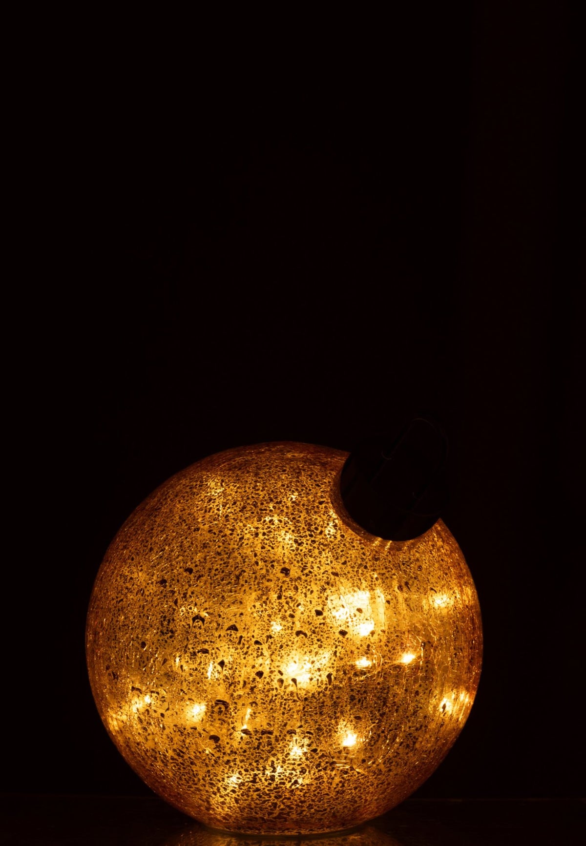Ball LED Glass Orange Medium