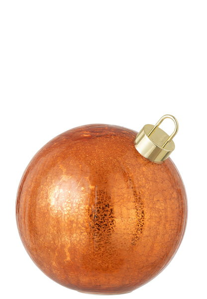 Ball LED Glass Orange Large